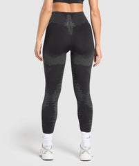 Caged Seamless Leggings Black/Graphite Grey