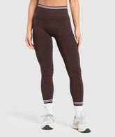 Contrast Seamless Leggings Heritage Brown