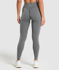 Heart Marl Leggings Black