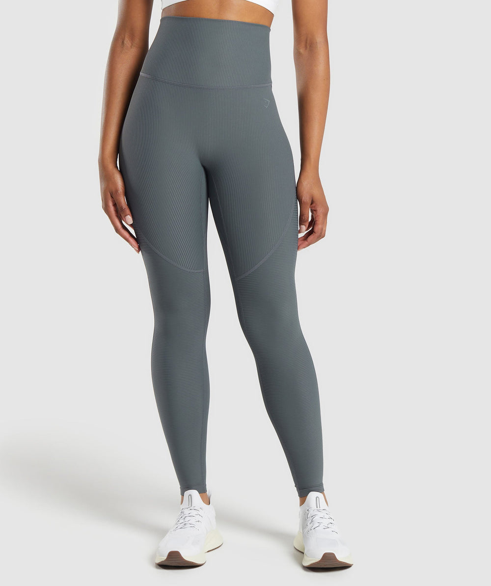 Ribbed Leggings Strong Grey