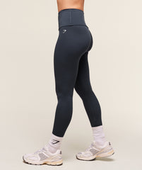 Training Foldover Leggings Heavy Blue