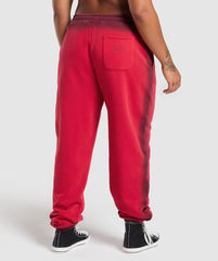 Gains Washed Loopback Joggers Red
