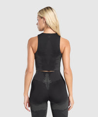 Caged Seamless Tank With Shelf Black/Graphite Grey