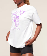 Heavy Duty Graphic Oversized T-Shirt White