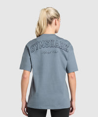 Campus Classics Graphic T-Shirt Iron Blue