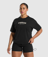 Lifting Essentials Graphic Oversized T-Shirt Black