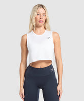 Training Crop Tank White