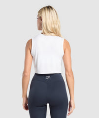 Training Crop Tank White