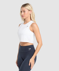 Training Crop Tank White