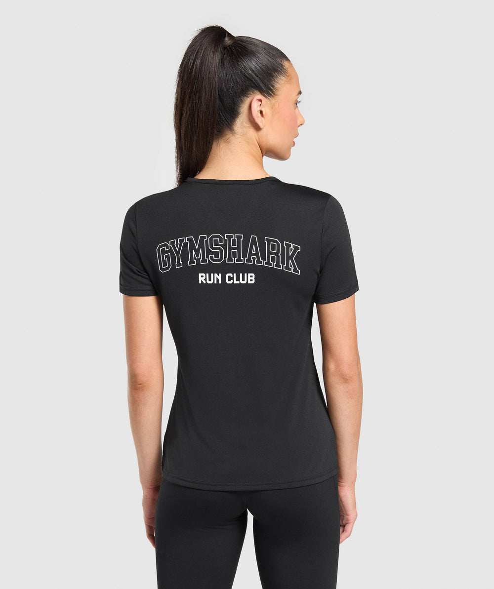 Run Club Graphic T-Shirt Black
