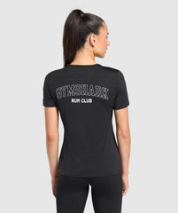 Run Club Graphic T-Shirt Black