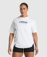 Lifting Essentials Graphic Oversized T-Shirt White