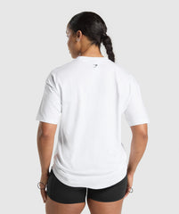 Lifting Essentials Graphic Oversized T-Shirt White