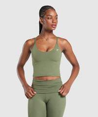 Training Cami Tank With Shelf Core Olive