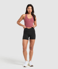 Halter Neck Cami with Shelf Washed Berry Pink