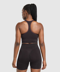 Lift Seamless Midi Tank With Shelf Depth Purple/Black Marl