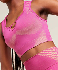 Diffuse Seamless Cropped Tank Winning Pink/Refresh Yellow