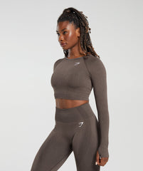 Vital Crop Top Brown Marl