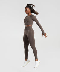 Vital Crop Top Brown Marl