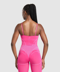 Apex Seamless Midi Tank With Shelf Valley Pink/Sour Pink