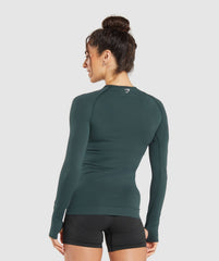 Vital Long Sleeve Top Woodland Green Marl