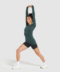 Vital Long Sleeve Top Woodland Green Marl