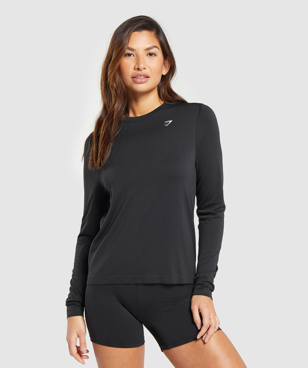 Everyday Seamless Long Sleeve Top Black