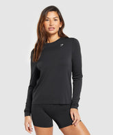 Everyday Seamless Long Sleeve Top Black