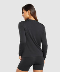 Everyday Seamless Long Sleeve Top Black