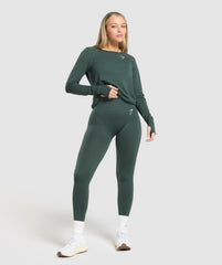 Vital Light Long Sleeve Top Woodland Green Marl