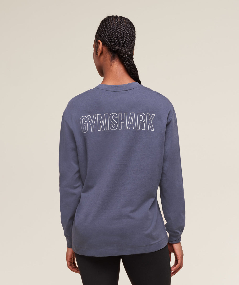 Trace Graphic Long Sleeve Top Weighted Purple
