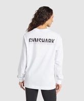 Fraction Long Sleeve T-Shirt White