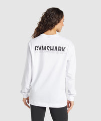 Fraction Long Sleeve T-Shirt White