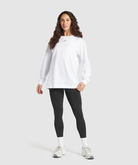 Fraction Long Sleeve T-Shirt White