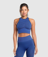 Sport Seamless Cropped Tank Force Blue/Pastel Blue