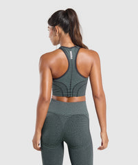 Sport Seamless Cropped Tank Victory Green/Discipline Green