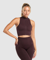Corset Seamless Crop Tank Heritage Brown