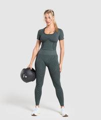 Sport Seamless Midi Top Victory Green/Discipline Green
