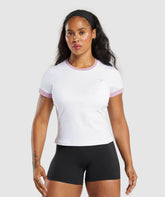 Lifting Baby T-Shirt White/Warm Lilac