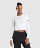 Tattoo Midi Long Sleeve T-Shirt White