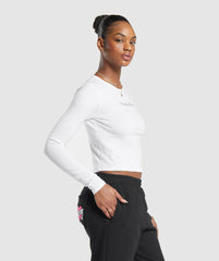 Tattoo Midi Long Sleeve T-Shirt White