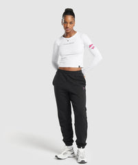 Tattoo Midi Long Sleeve T-Shirt White