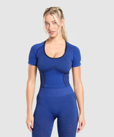 Sport Seamless Midi Top Force Blue/Pastel Blue