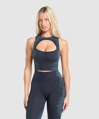 Caged Seamless Tank With Shelf Heavy Blue/Iron Blue