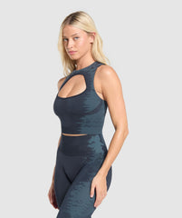 Caged Seamless Tank With Shelf Heavy Blue/Iron Blue
