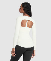 Rest Day Luxe Long Sleeve Top Soft White