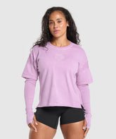 Premium Legacy Washed 2-in-1 Long Sleeve Warm Lilac