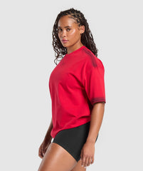 Gains Washed Heavyweight Cotton T-Shirt Conditioning Red/Sets Red