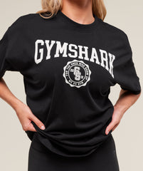 Collegiate Graphic T-Shirt Black