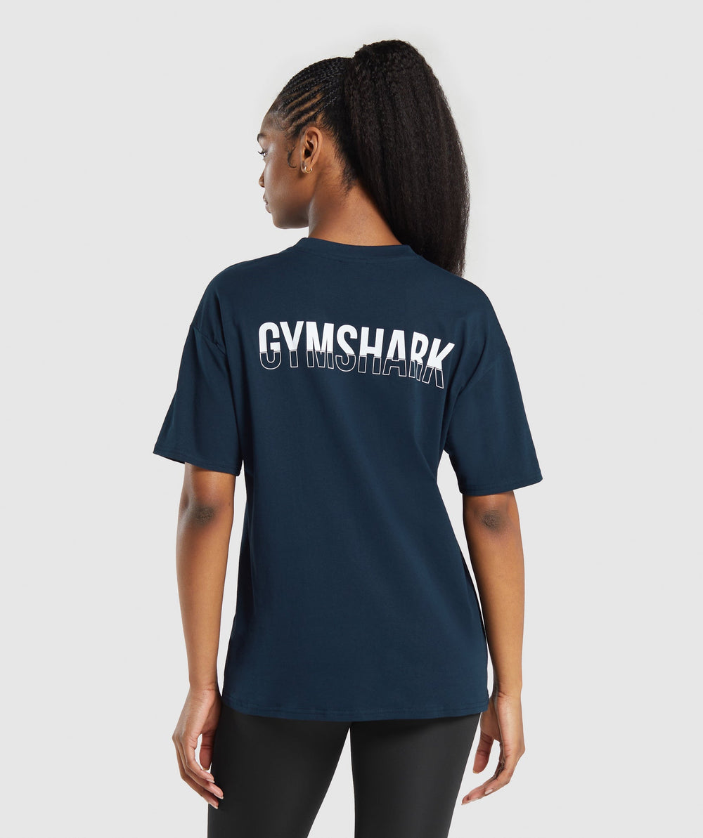 Fraction Oversized T-Shirt Navy